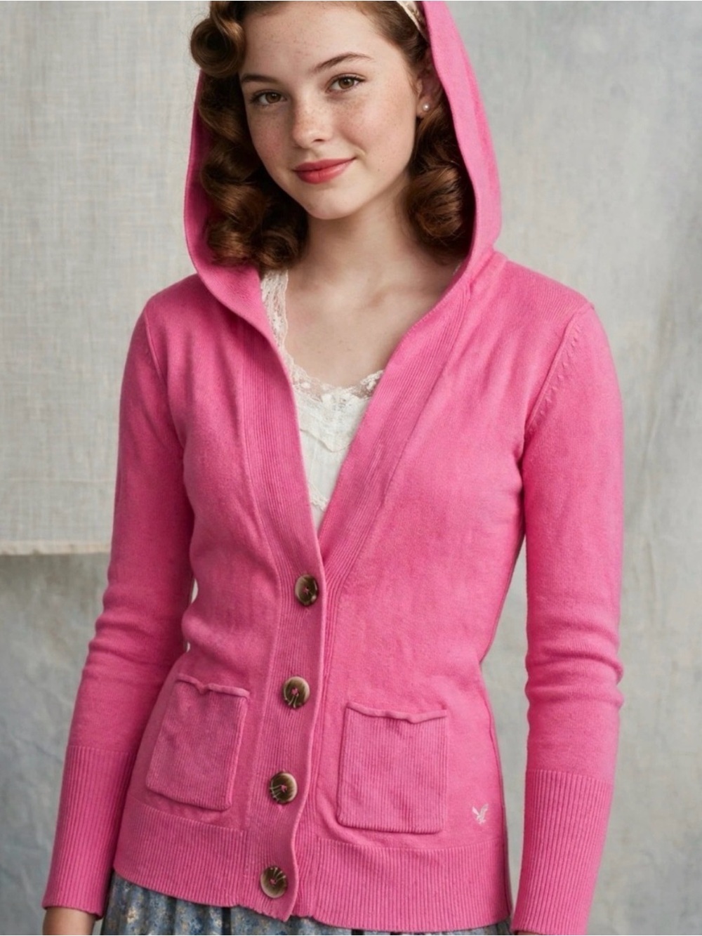 American eagle adorable y2k long sleeve button up cardigan